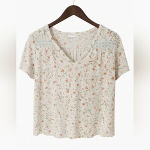 Lucky Brand Floral Peasant Top – Size 1X